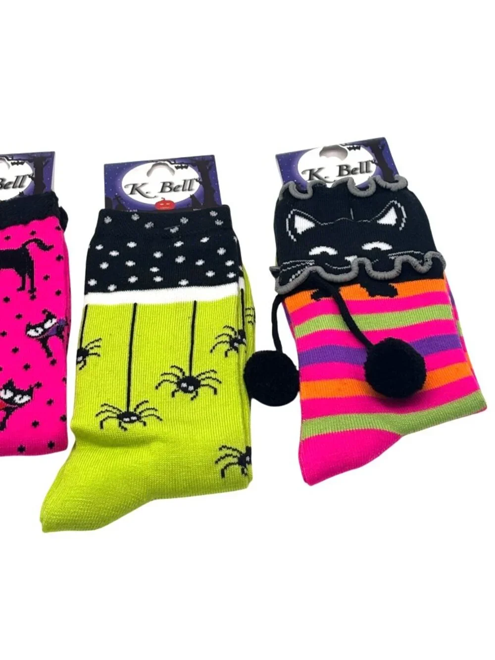 K. Bell Women’s Halloween Socks- 4pack, Size 9-11